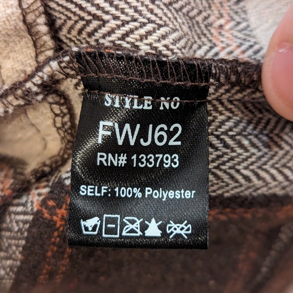 POL Brown Checkered Moto Jacket Sz Medium - Picture 9 of 9